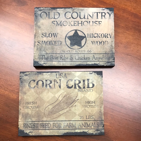 Country Farmhouse Canvas Art Prints (Set of Two) Handmade - Picture 2 of 5